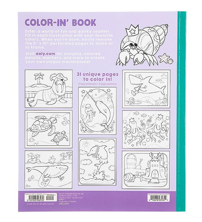 Libro para colorear – Aventuras en el océano – Ooly
