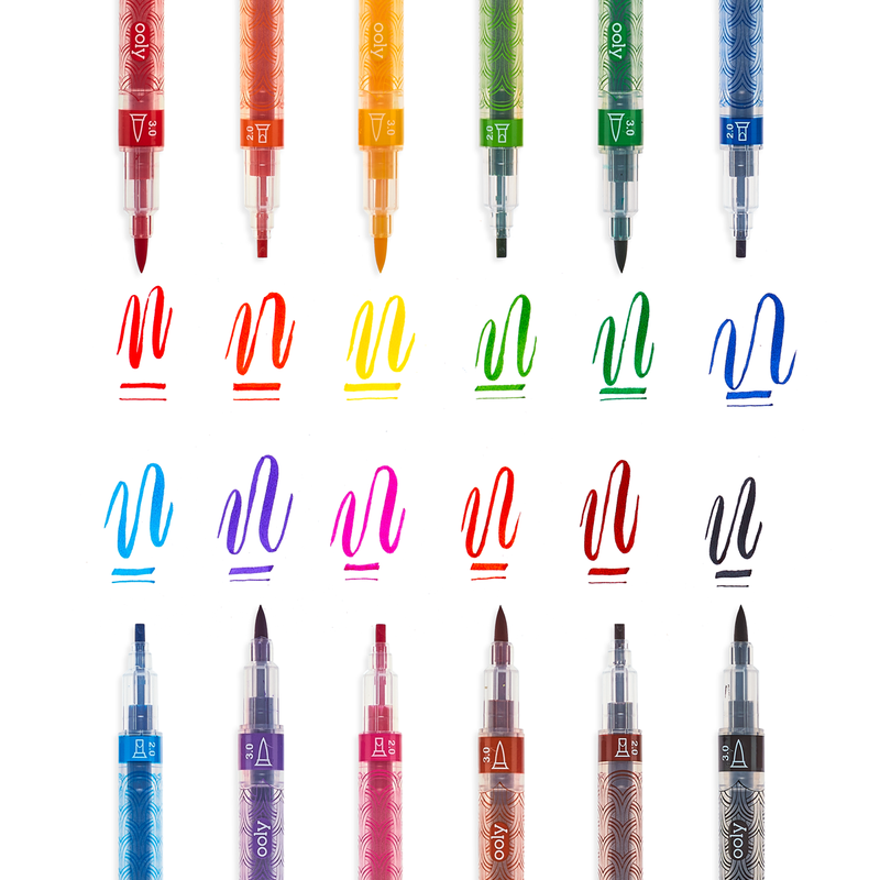 Marcadores de colores Doble Punta – Calligraphy Duo Markers – Ooly