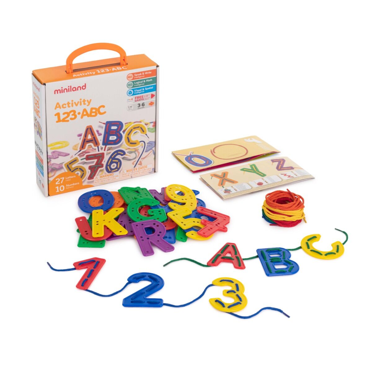 Letras y números para coser Activity 123 ABC - Miniland