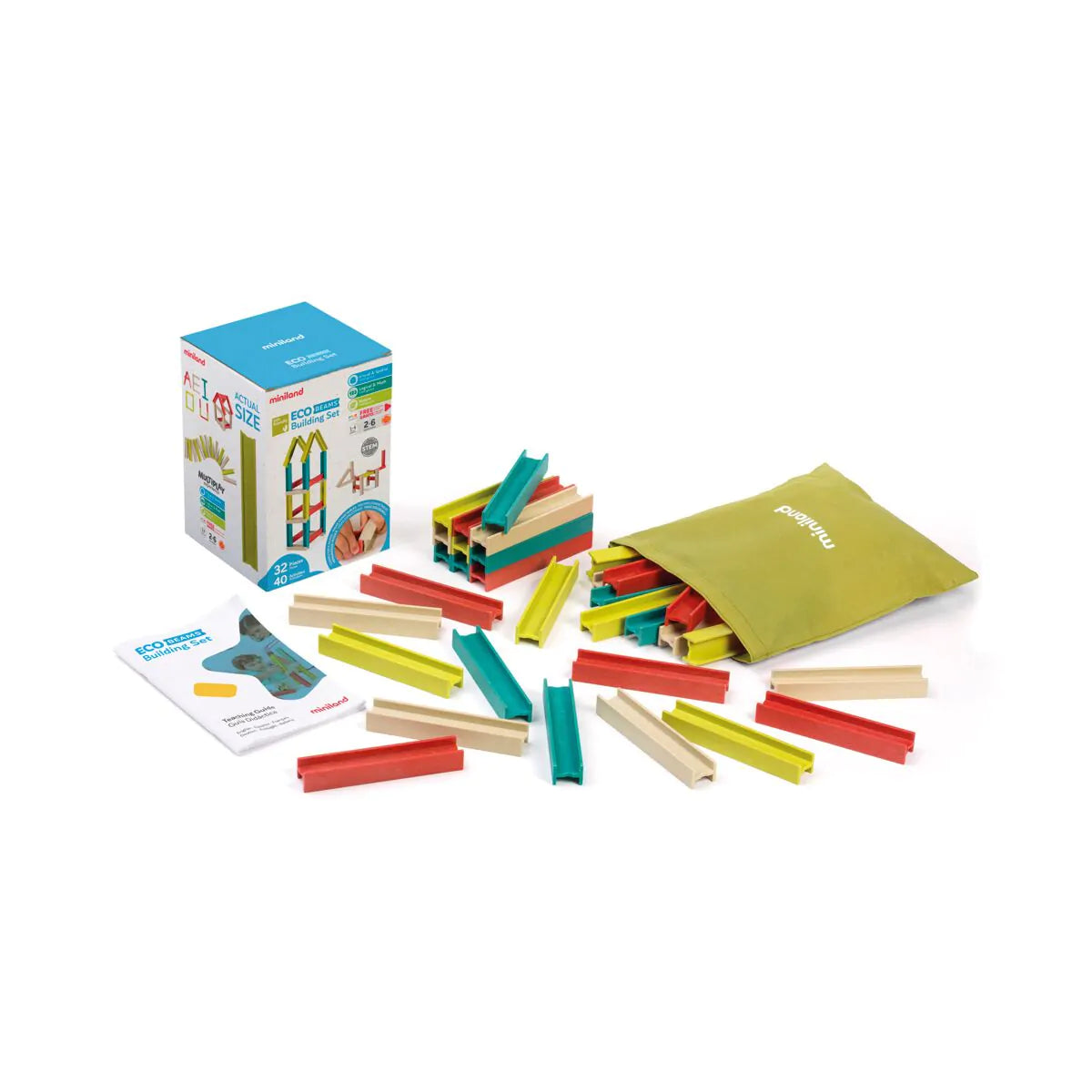 Juego de construcción ECO Beams Building Set - Miniland