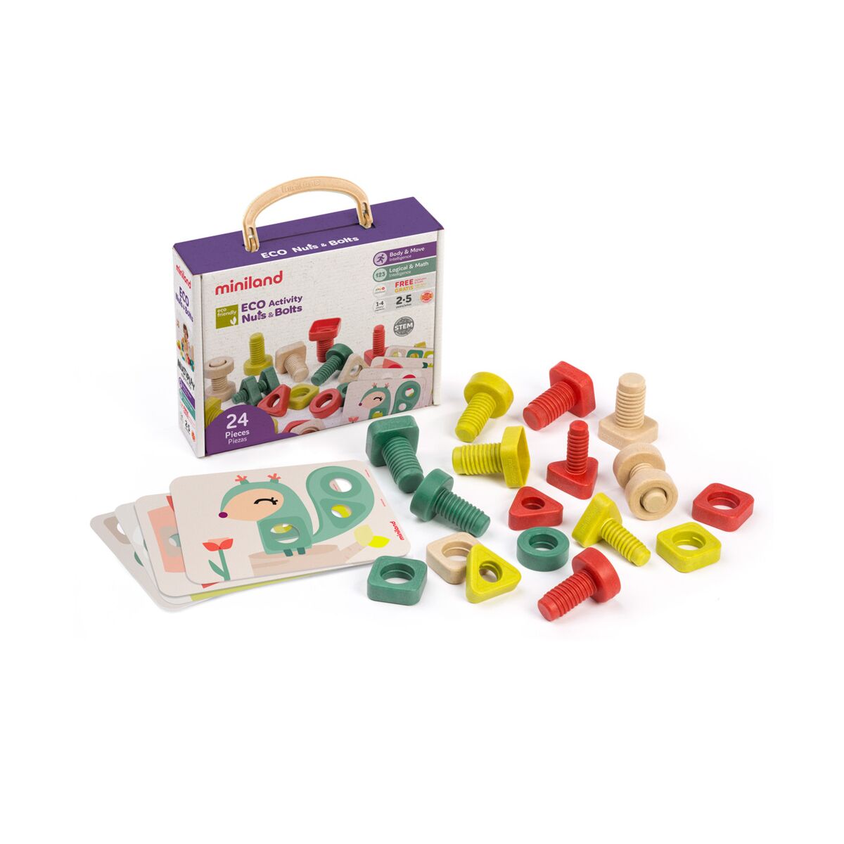 Juego de tornillos y tuercas ECO Nuts&Bolts - Miniland