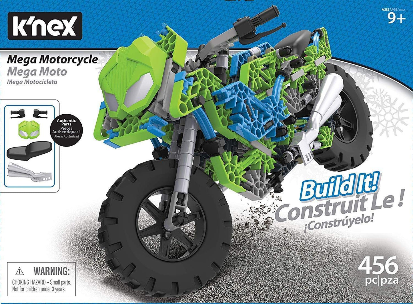 Mega juego de construcción motocicleta de 456 piezas