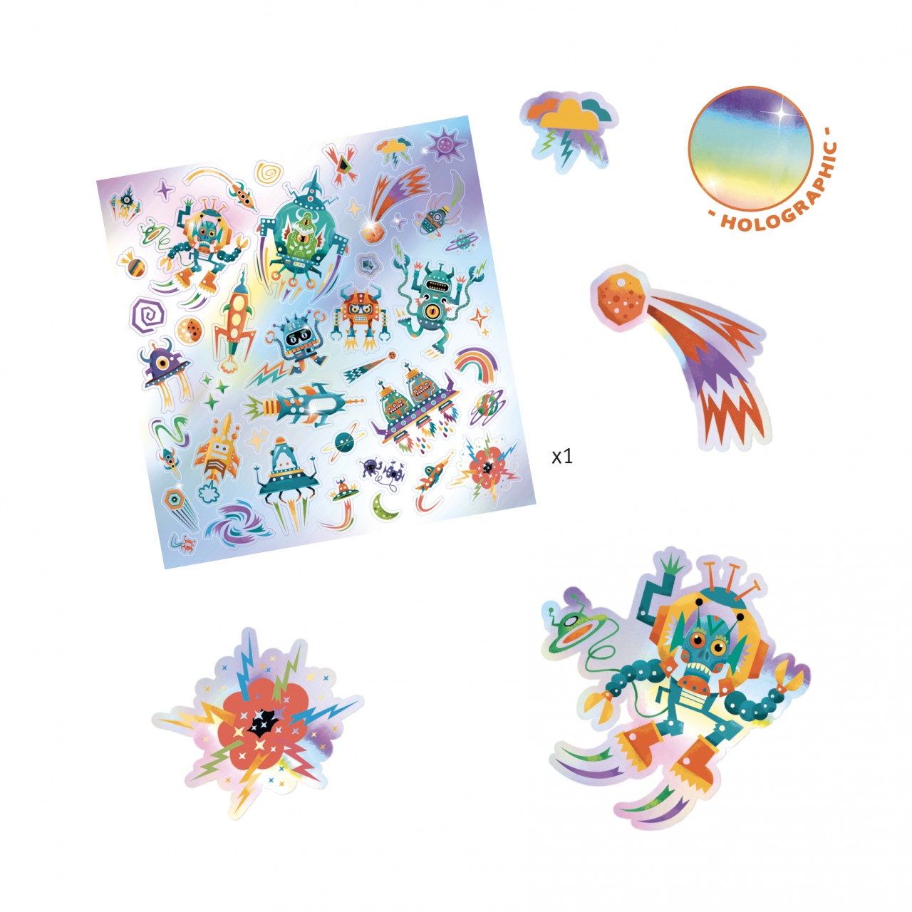 Stickers Holográficos – Intergaláctico – Djeco