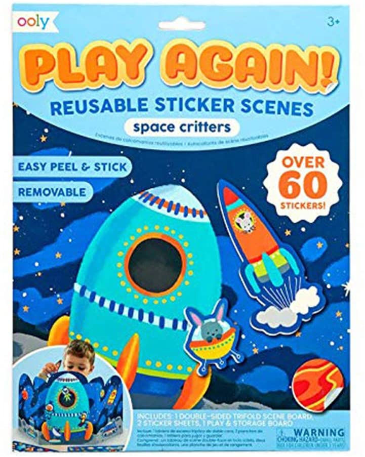 Space Critters – Escenas de pegatinas reutilizables – Ooly