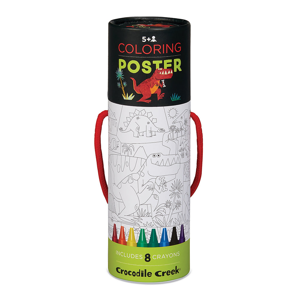 Colorea un cartel con crayones Dinosaurio – Crocodile Creek