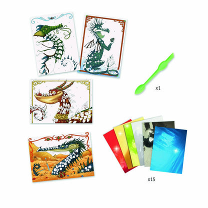 Manualidad con papel – Dragones – Djeco