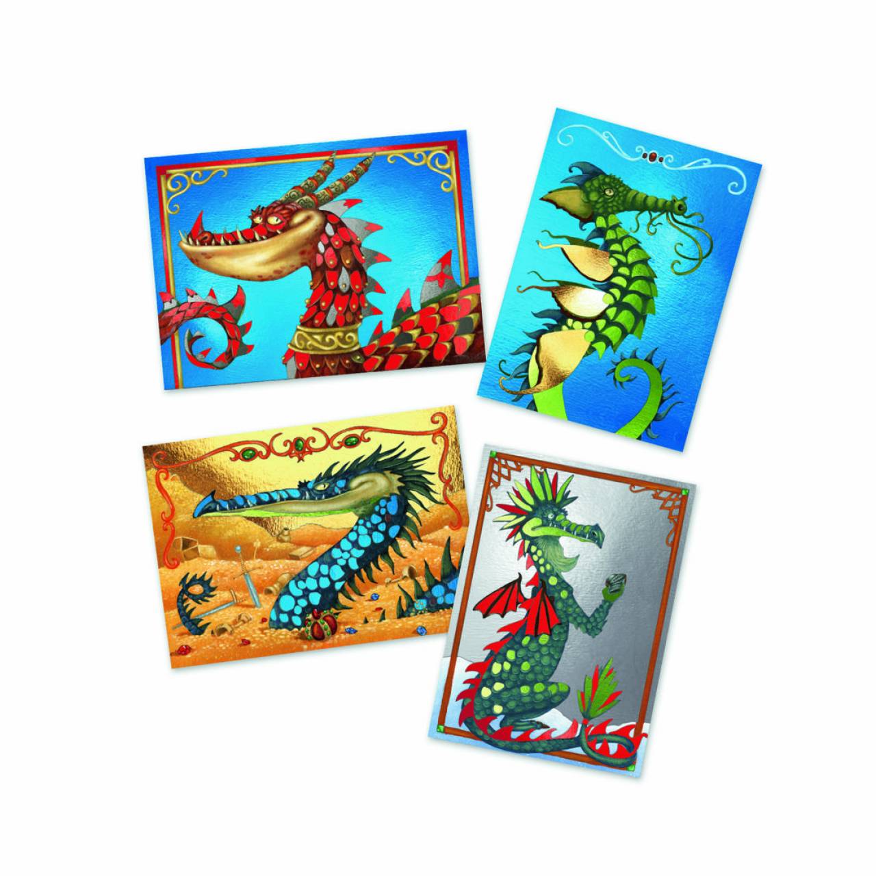 Manualidad con papel – Dragones – Djeco