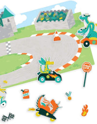 Dragon Racetrack – Escenas de pegatinas reutilizables – Ooly
