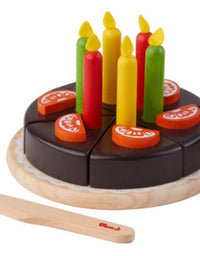 Torta personal con velas y gajos
