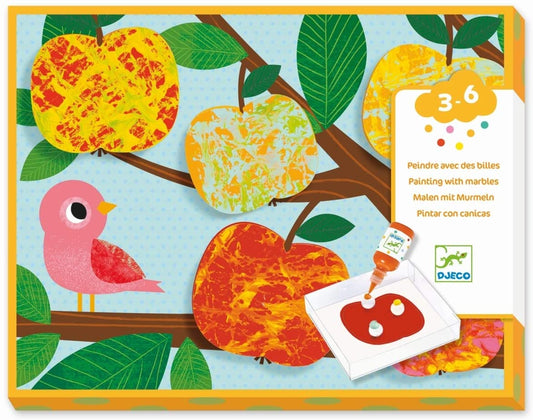 Pintando con canicas- Naturaleza – DJECO