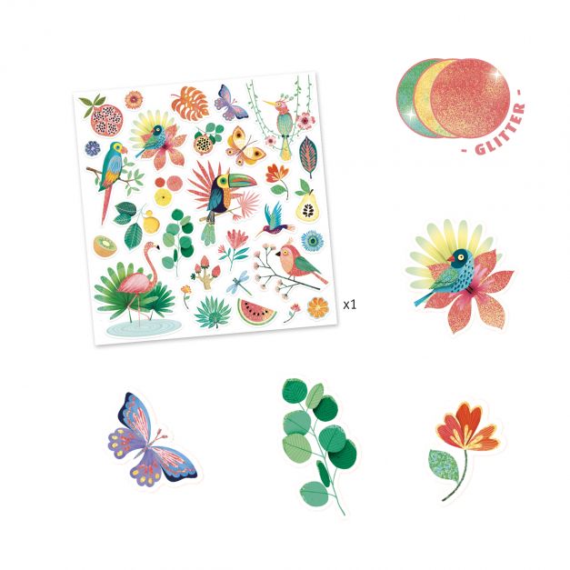 Stickers con Glitter – Paraíso – DJECO