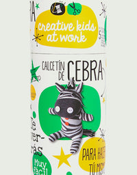 Calcetín de cebra – Creative kids at work
