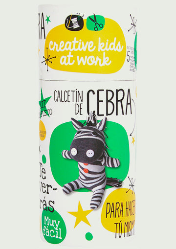 Calcetín de cebra – Creative kids at work