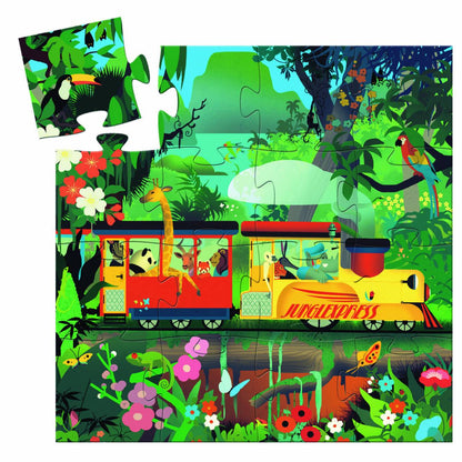 Mini Rompecabeza Silueta La Locomotora (16piezas) – Djeco