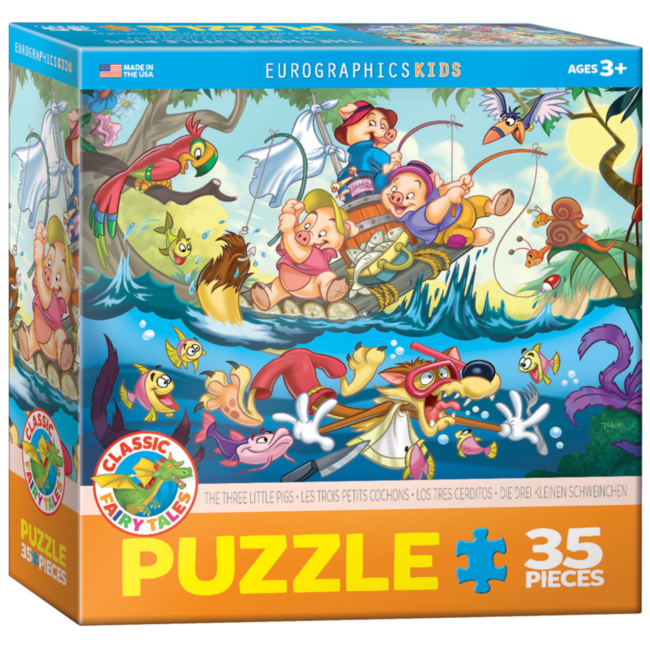 Rompecabeza Los 3 Cerditos x 35 piezas – Eurographics Puzzles