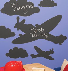 Pizarra Chalkboard aviones y nubes Wallies-0