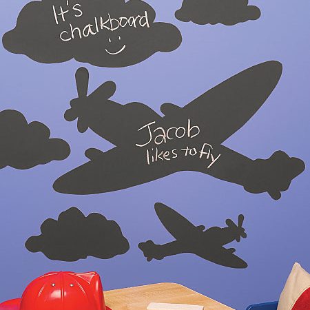 Pizarra Chalkboard aviones y nubes Wallies-0