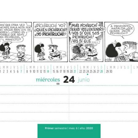 Calendario Mafalda 2020 anillada (Rojo)