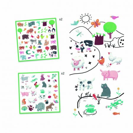 Pack de stickers – Animales – DJECO