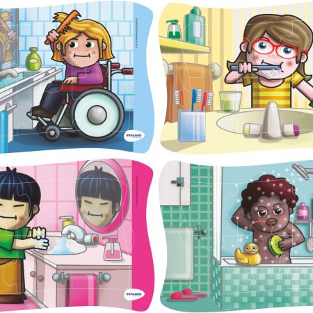 Frame Puzzle: Hábitos de higiene – Miniland